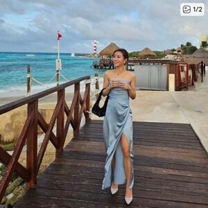 Reformation 100% Silk Barrow Dress Bridesmaid Wedding Vacation Cruise Prom